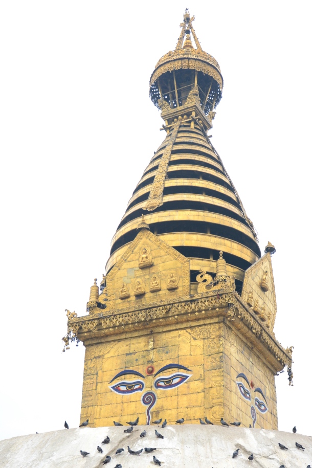 2 Swayambhu top of stupa with eyes