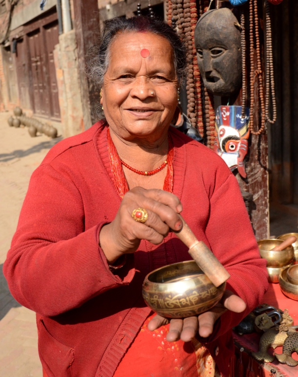 4 Bhaktapur singing bowl woman